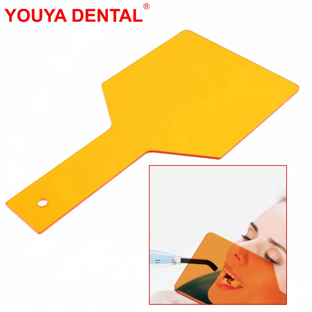 

1pcs Dental Shield Plate Handheld LED Curing Light Shield Eye-protective Board Light Filter Paddle Dentist Teeth Whitening Tools