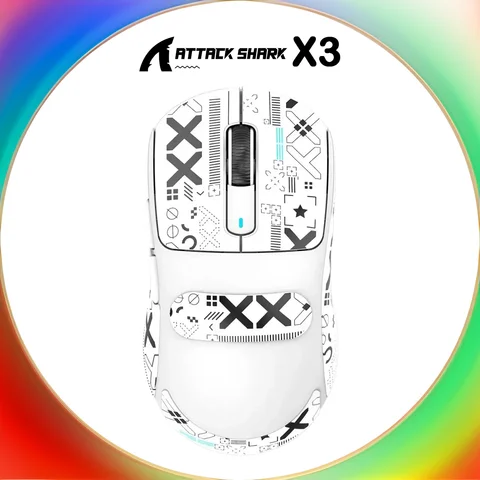 Attack Shark X3 Wireless Gaming Mouse 49g Ultra-Lightweight 26K DPI PAW3395 Sensor Tri-Mode Programmable Macro RGB for PC/Mac