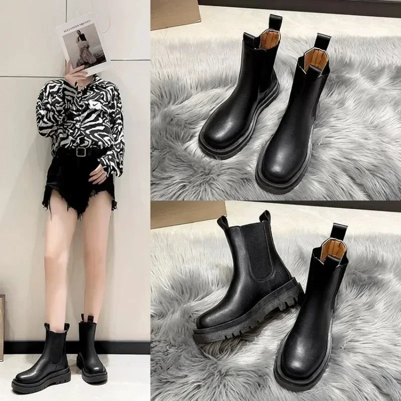 

Pop 2024 New Thicken Winter Knight Boots Women Knee High Long Square Heel Boots Retro Thick Motorcycle Boots Black White Botas M
