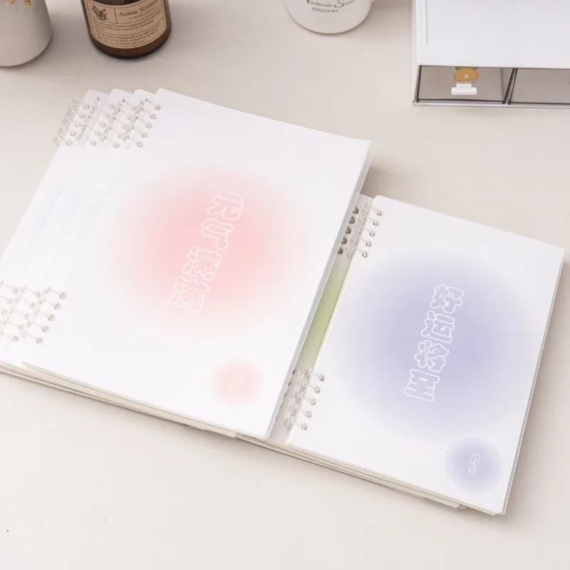 A5 B5 Loose-leaf Binding Notebook Cover Color PP Notebook Shell DIY Planner Diary Agenda Notebook