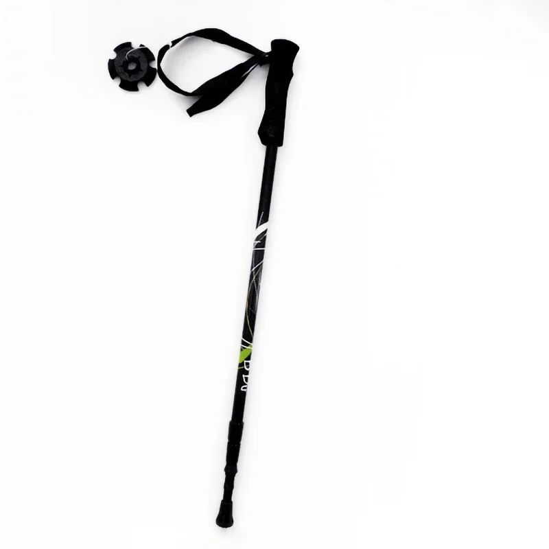 Outdoor Walking Stick Three-section Straight Handle Ultra-light 160g Walking Stick Full Carbon Fiber