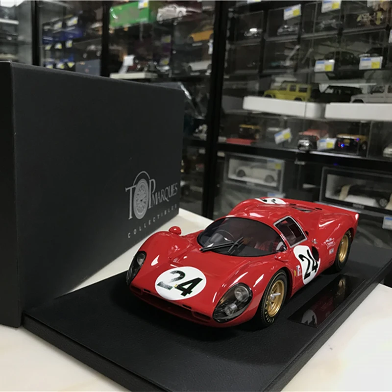 Original 1:18 Scale F 330P4 1967 Sports Car Simulation Resin Car Model Toy Adult Fans Collection Gift Display Souvenir