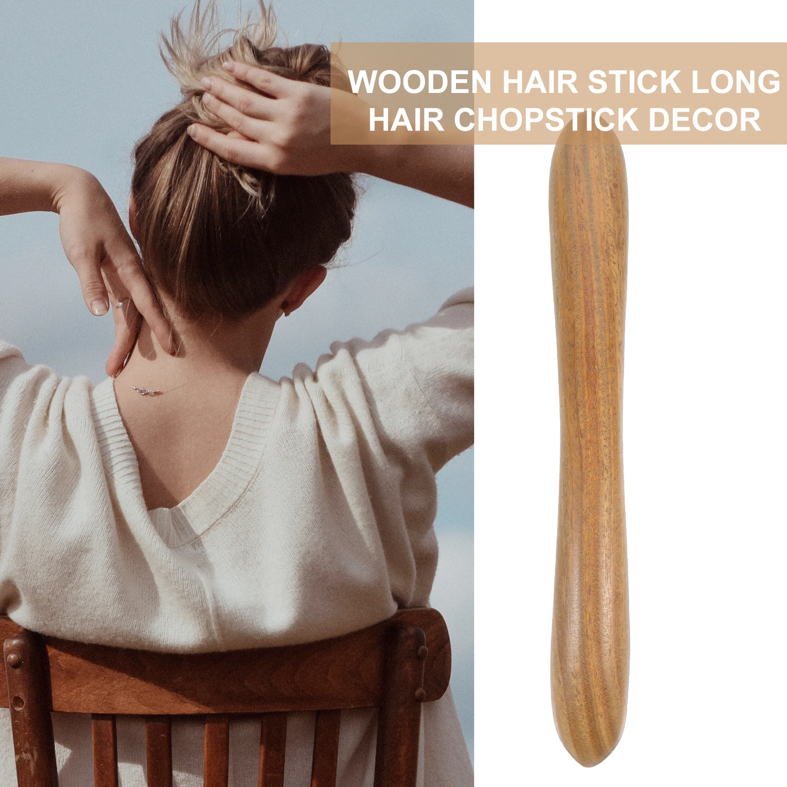 

Wooden Hair Stick for Women Elegant Portable Hair Accessories Lightweight Reusable Eye Catching for Various Hairstyles
