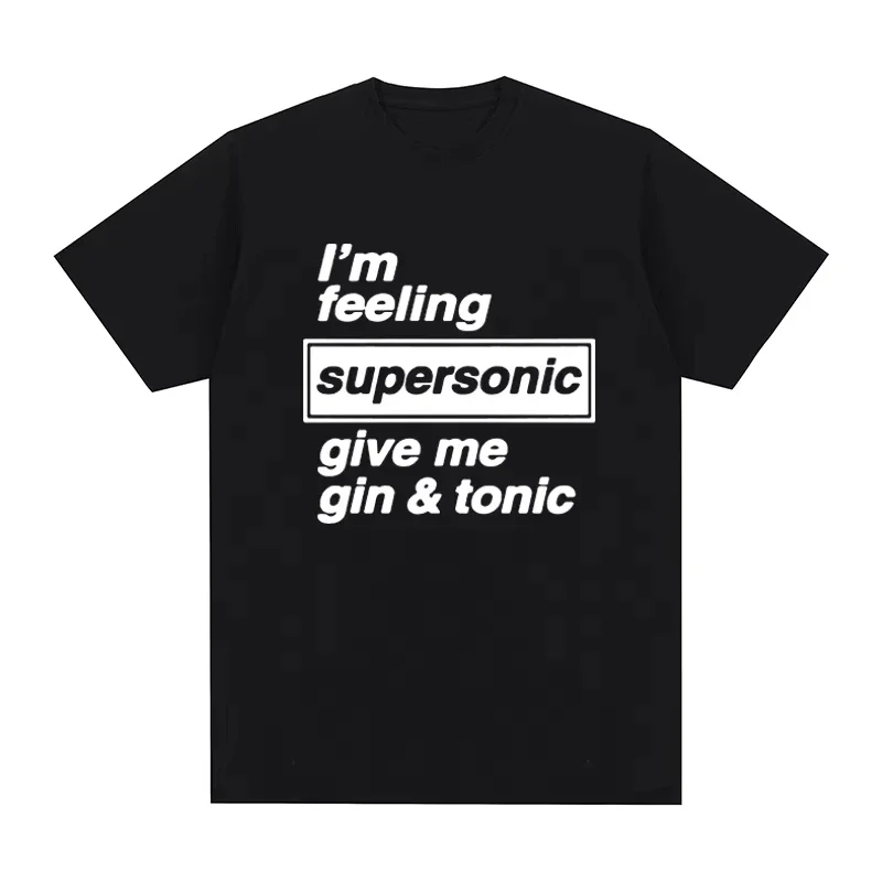 

Summer clothes Oasi Band Logo Vintage Mens T shirt Feeling Give Me Rock Liam Gallagher Comfortable Loose Streetwear Womens Tops