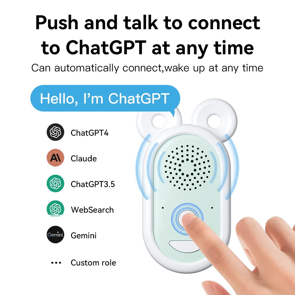 Chatgpt Wireless OpenAi Chat Gpt Chatgpt4.0 تشغيل Wi-Fi نماذج AI مترجم ذكي ميكروفون ذكي مع مكبرات الصوت