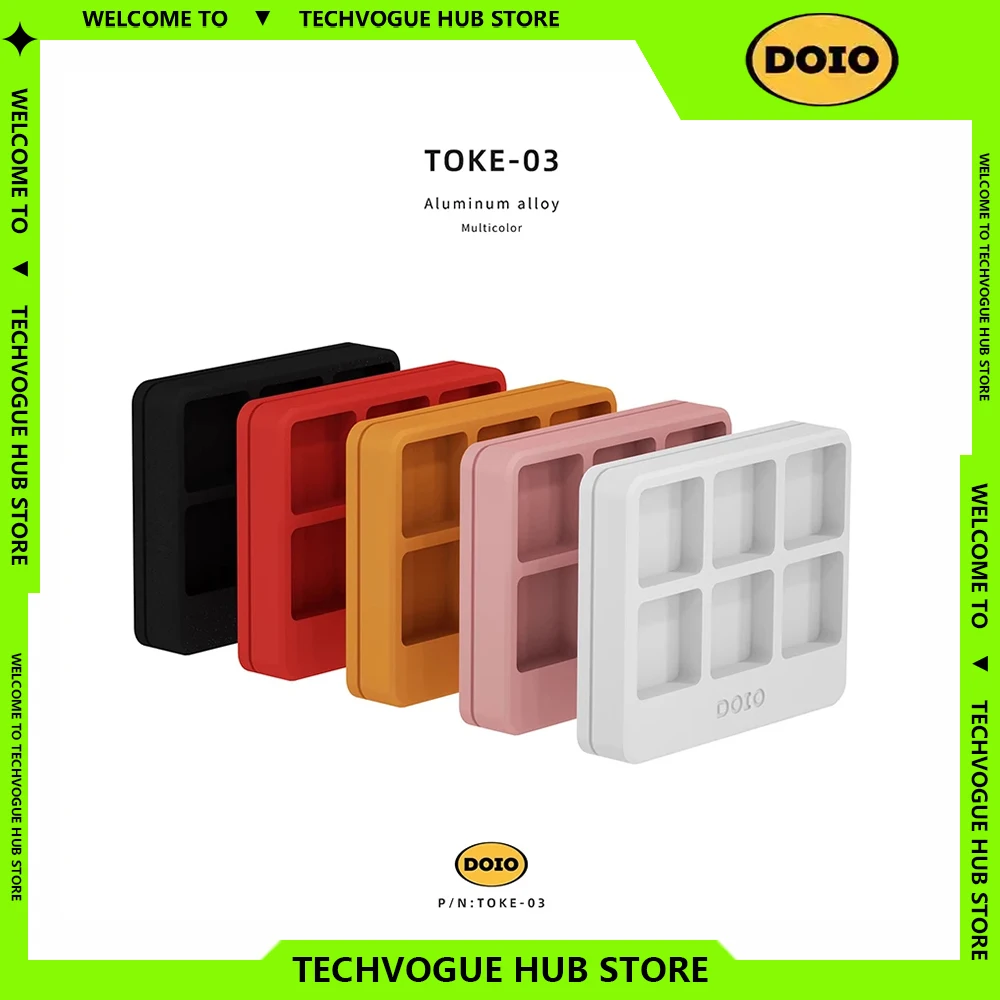 DOIO TOKE-03 Aluminum Alloy Keyboard Box Multicolor Mechanical Keyboard Keycap Storage Office Desktop Accessories Ornaments