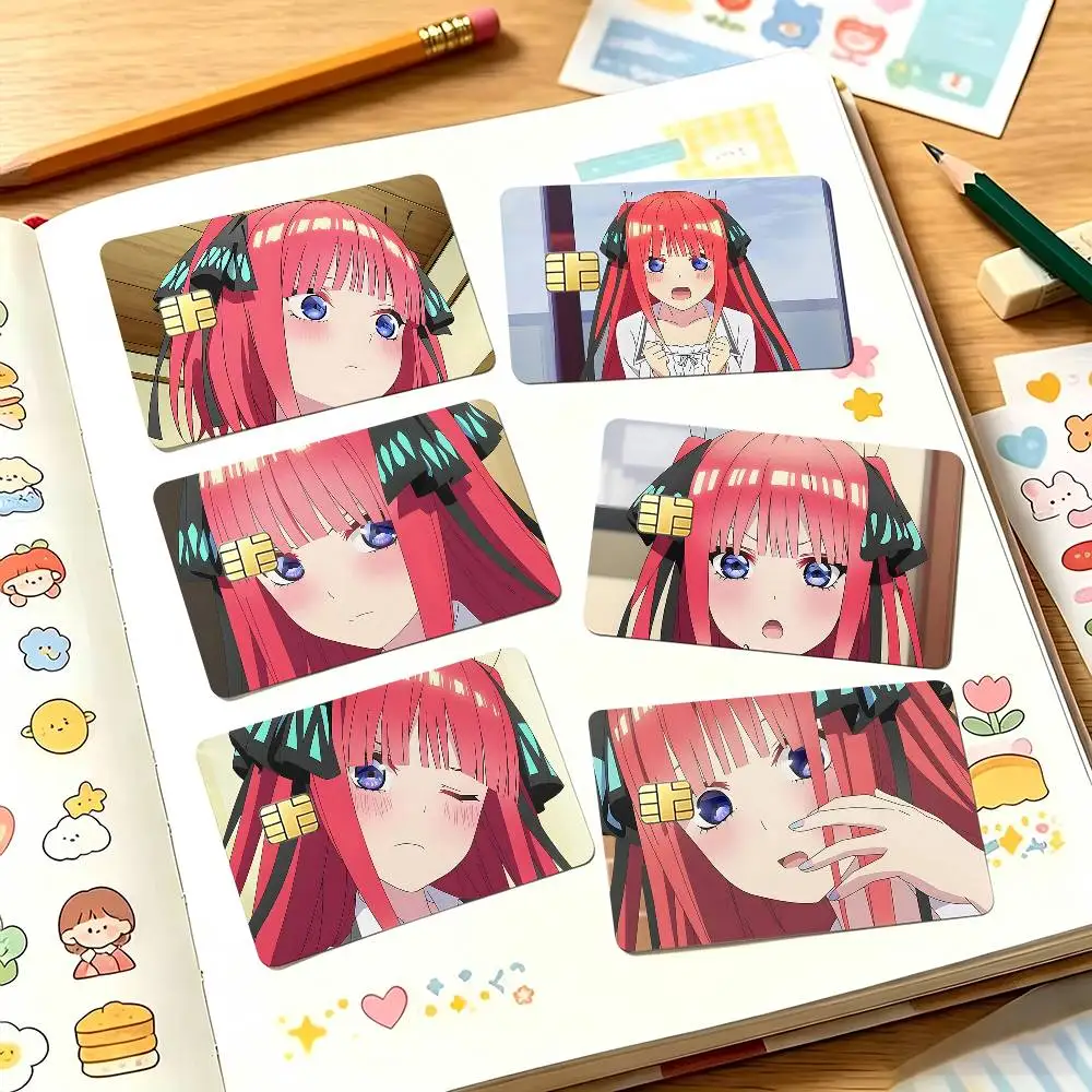 Nino Nakano Card Sticker Cartoon Art Credit Card Skin Anti Scratch Bank Debit Card Decal