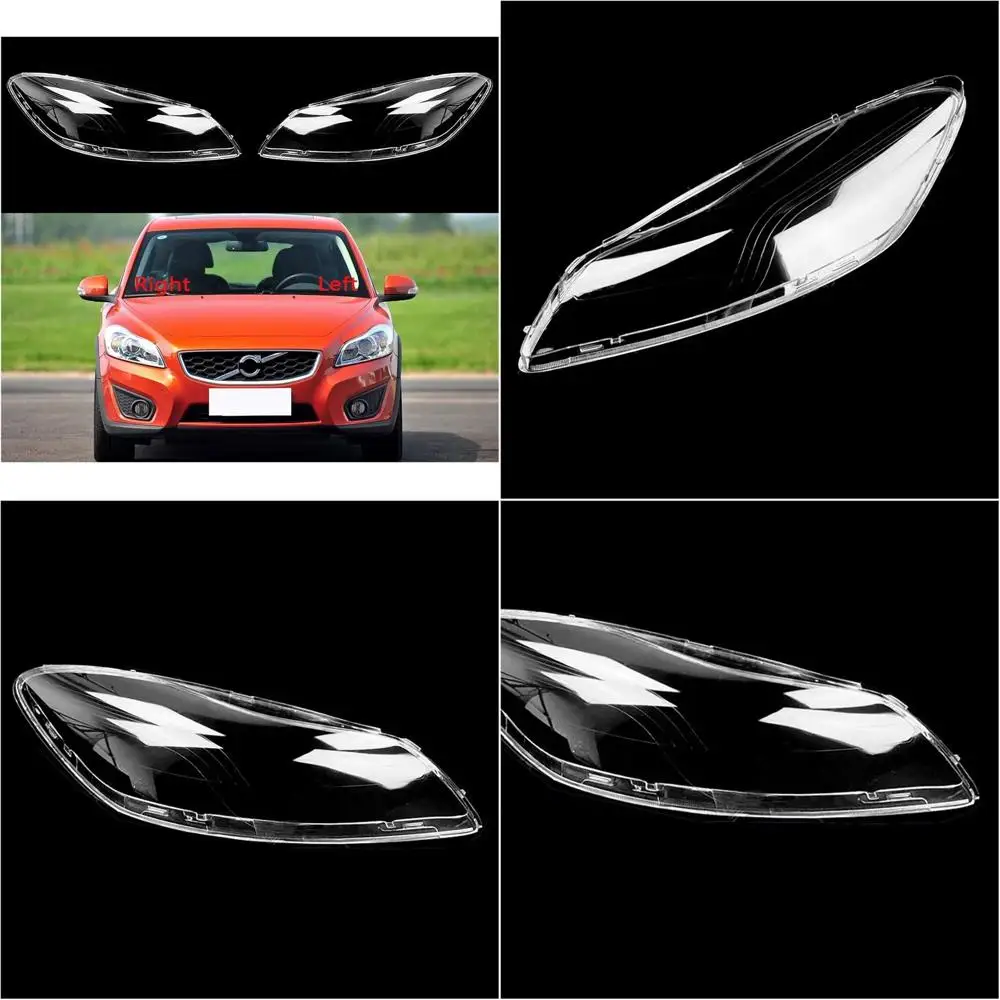 

Lyjstore Auto Headlamp Caps Compatible for Volvo C30 2010 2011 2012 2013 2014 Car Headlight Cover Lampshade Lampcover Head Lamp