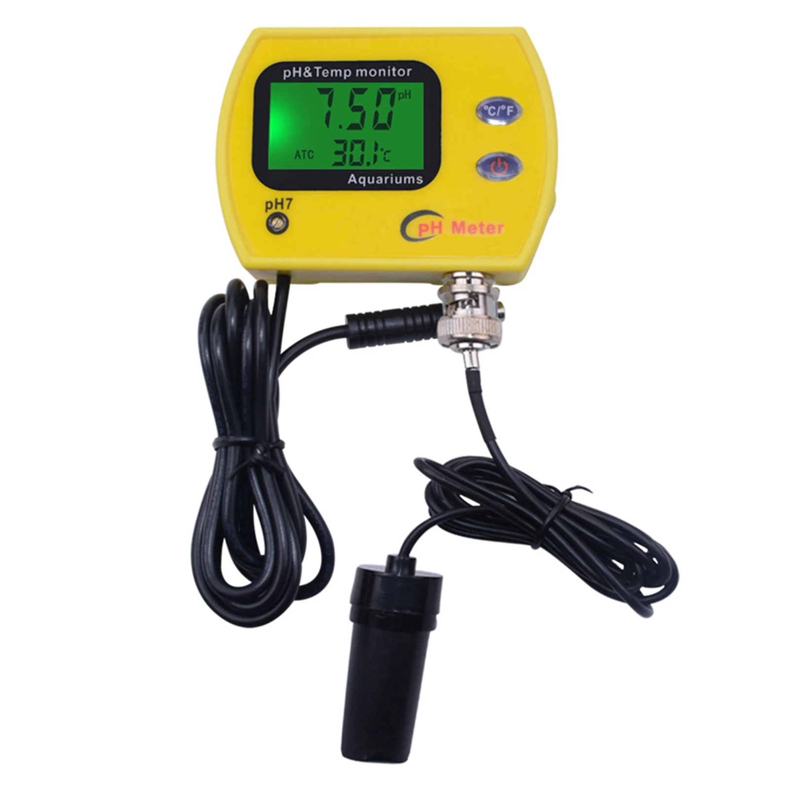 Pool Water Testing Monitor Water Quality Monitor Aquarium Digital PH Tester Pool Temp Meter Water Quality Monitor