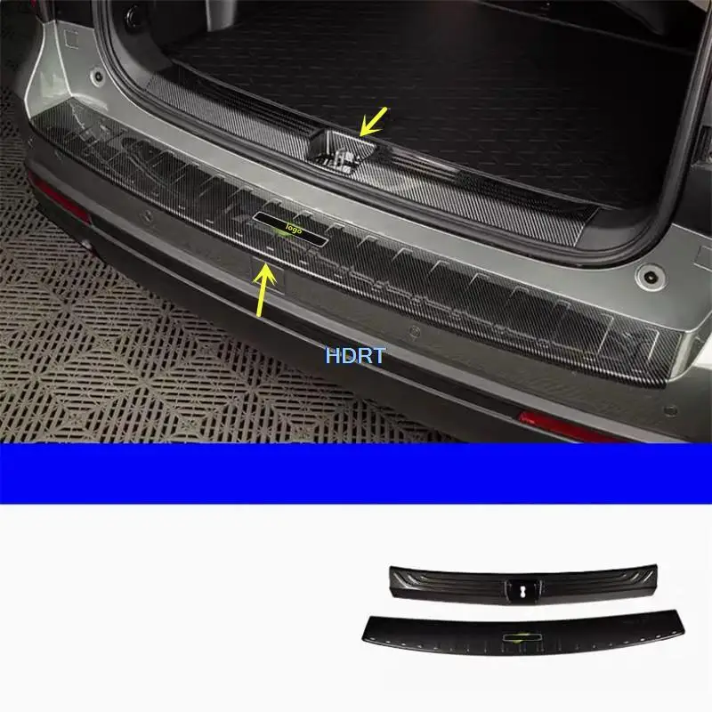 For GWM Great Wall Haval H5 2023 + Car Sticker Style Rear Bumper Guard Door Sill Scuff Plate Welcome Pedal Protector Accessories