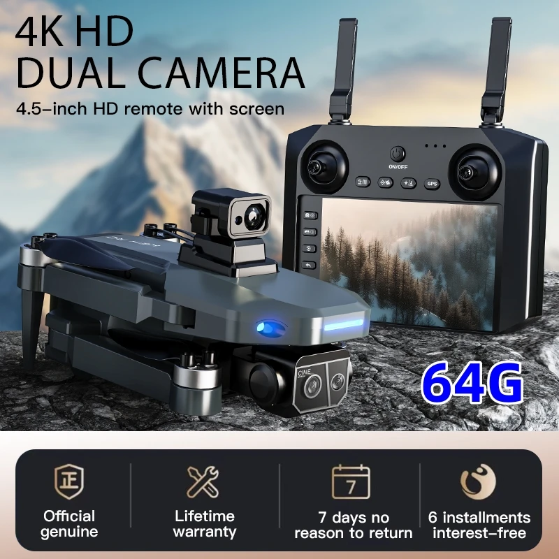 Drone 8K 5G GPS Professional HD 360 ° Aerial Photography Dual-Camera Foldables Obstacles Avoidanc Brushless Quadrotor