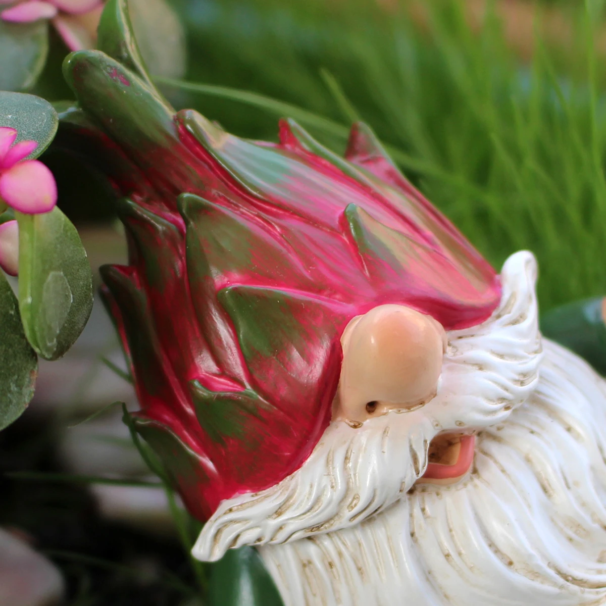 1pc Funny Pitaya Gnome Garden Statue,  Resin Dwarf Statue, Mini Doll Figures Home Decoration,  Weatherproof Funny Garden Gnome O