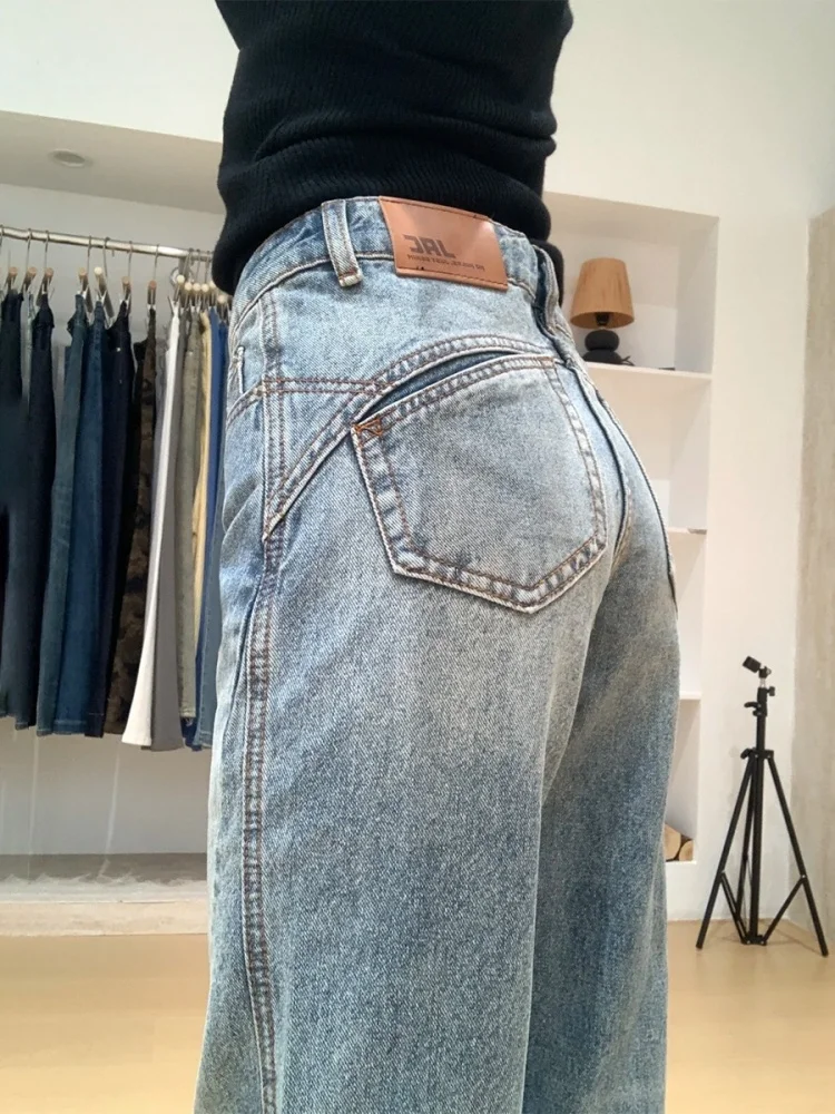 بنطلون جينز نسائي من American Retro Bell Bot بتصميم منخفض الخصر للتخسيس وليس يغطي الرجل كاجوال مريح وقابل للتنفس وناعم