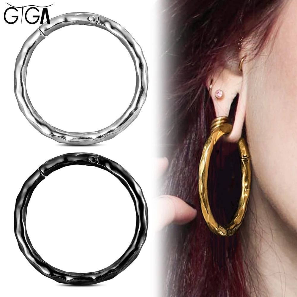 

Giga 2PCS 5mm(4G) Round Stainless Steel Ear Hangers Weights for Stretched Dangle Gauges Expander Earrings Body Piercing Jewelry