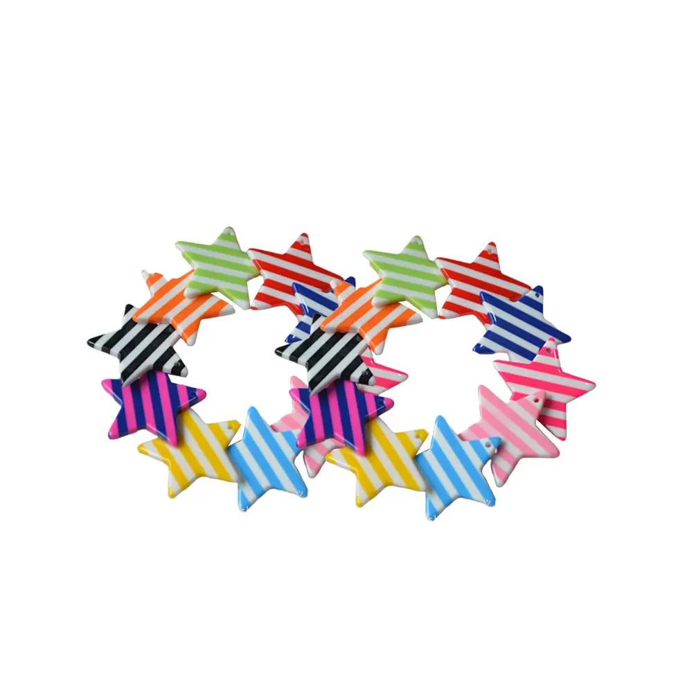 

20 PCS Pentagram Pendant DIY Five-pointed Star Accessory Resin Handmade Material Creative Jewelry Making Supplies