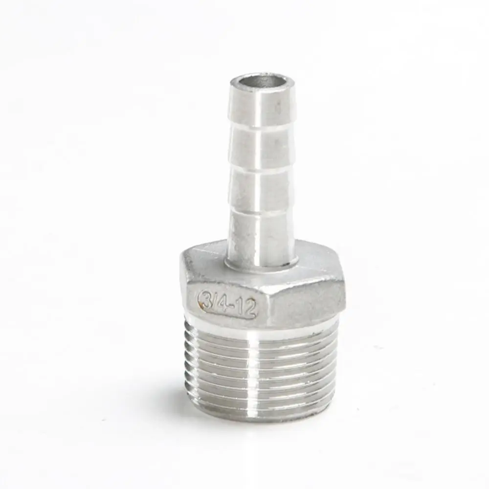 1Pcs Connector Adapter Pipe Joint Male Thread 304 Stainless Steel Hose Connector 1/8