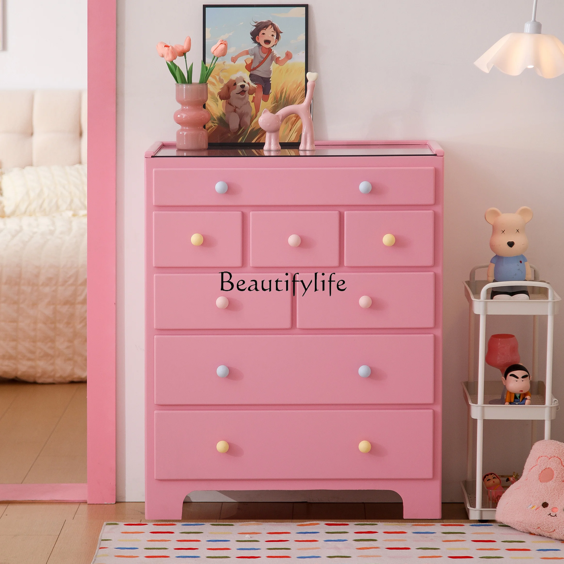 

Dopamine Jewelry Cabinet Home Floor Display Wall-Mounted Storage Cabinet