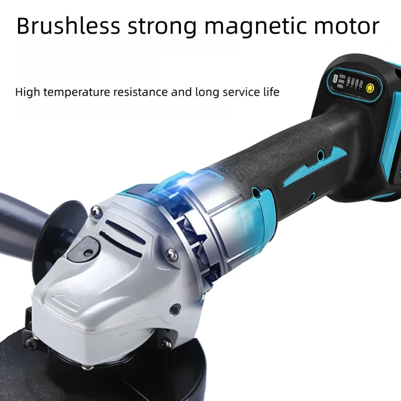 Brushless Angle Grinder Electric Cordless Cutting Machine Polishing Power Tool For Makita 18V Battery 100mm