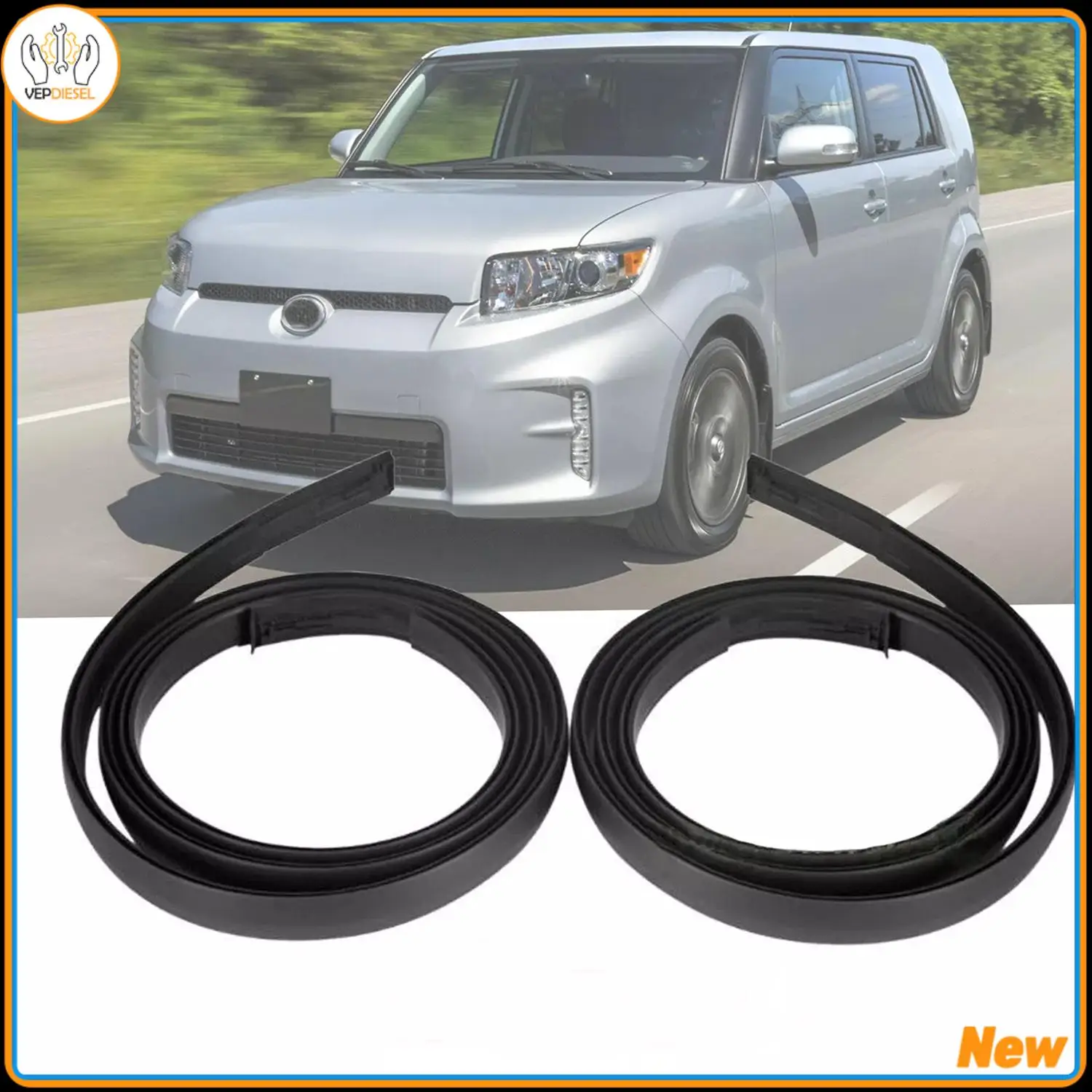 2pcs 7555512161 7555612170 Roof Drip Side Finish Moulding For Scion xB 2008-2015 Clip-On Right Left New Car Accessories