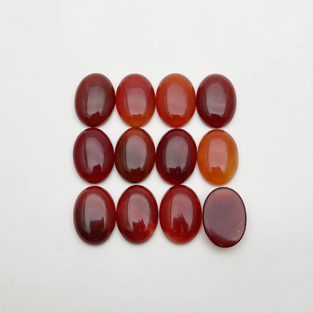 fashion red agate Onyx natural stone bead jewelry making 25X18MM cab cabochon charms Jewelry bead 12Pc diy no hole wholesale