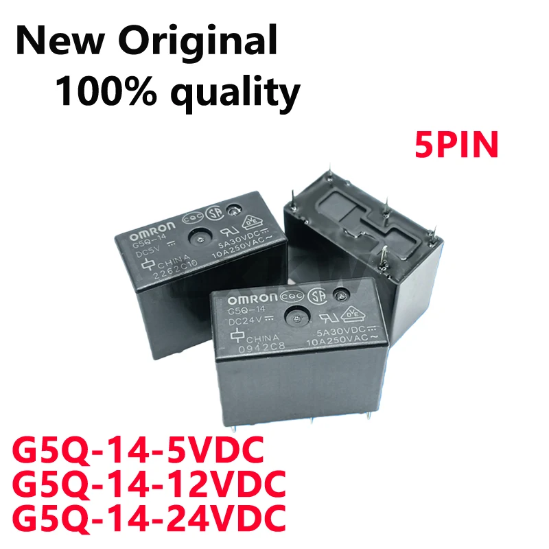 Image of 5/PCS Neue Original G5Q-14-5VDC DC5V 5V G5Q-14-12VDC DC12V 12V G5Q-14-24VDC DC24V 24V 5PIN Power relais Auf Lager