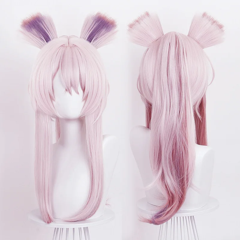 

Синтетический парик Mi-ku, вдохновленный лисой, волчий хвост, парик для косплея с реалистичным верхом на кожу головы, хвост с зажимом для когтей, волосы для вечеринки в стиле аниме