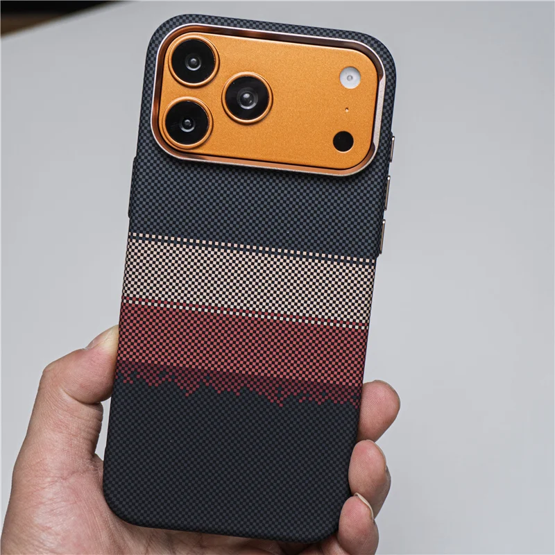 For Magsafe Matte Carbon Fiber Hard Case For iPhone 17Pro 17 16Pro 17Pro Max Magnetic Wireless Charging Protective Phone Cover