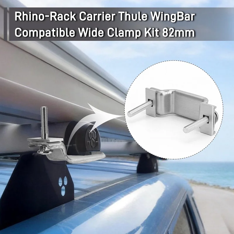 1 Pair Mounting Bracket Kit for Rhino Pipe Tube Carrier - Compatible with RP10 RP12 RP21 Pro Series Roof Rack Mounts