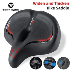 WEST BIKING Widened MTB Bike Seat Thicken Bicycle Comfortable Saddle Universal Electric Bike Exercise Bike Urban Bike Seat