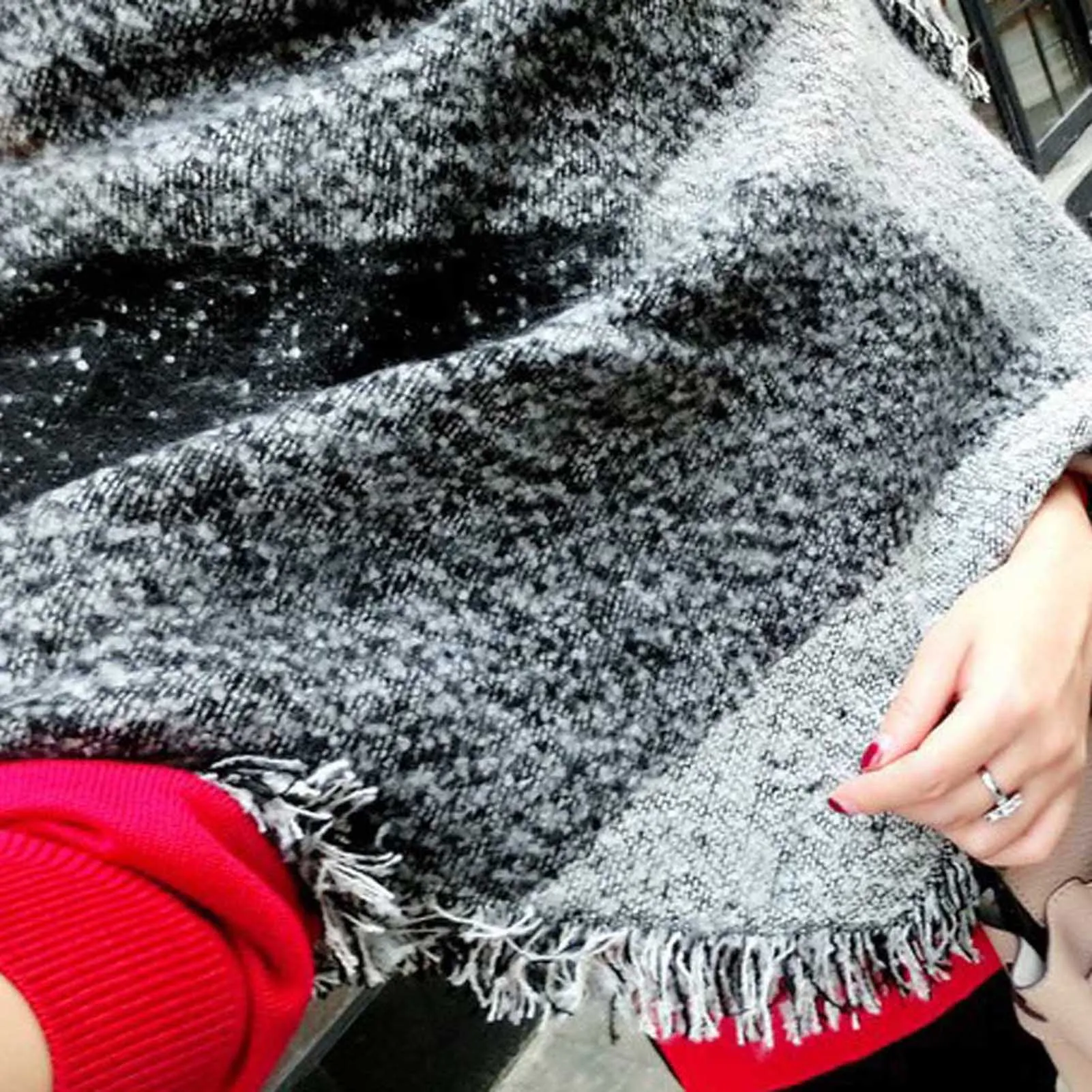 Unisex Long Jersey Knit Scarf Ultra Soft Warm Winter Accessories for Outdoor Trip Dating Shopping