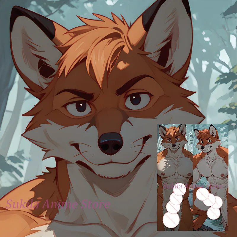 

Dakimakura Tod Fox Anime Double Sided Print Life size Body Pillow Cover Halloween Christmas Decoration