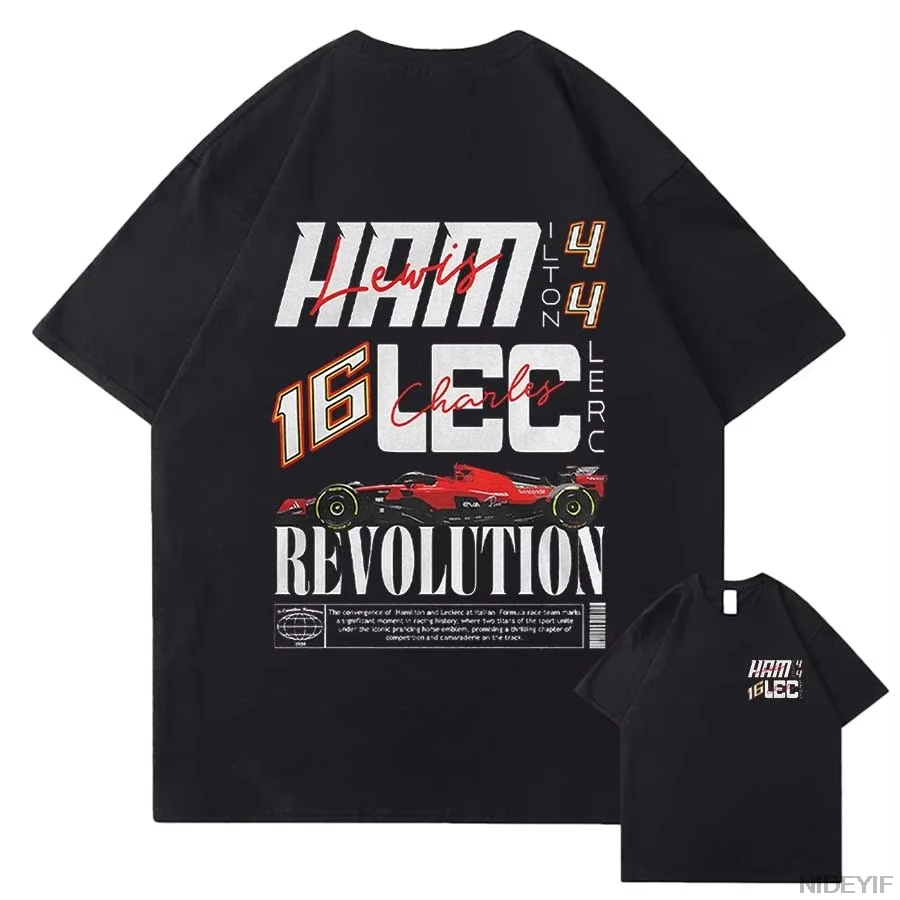 Lewis Hamilton Shirt Formula Racing Driver British Championship Fans Tshirt Cotton Vintage Hiphop Tee