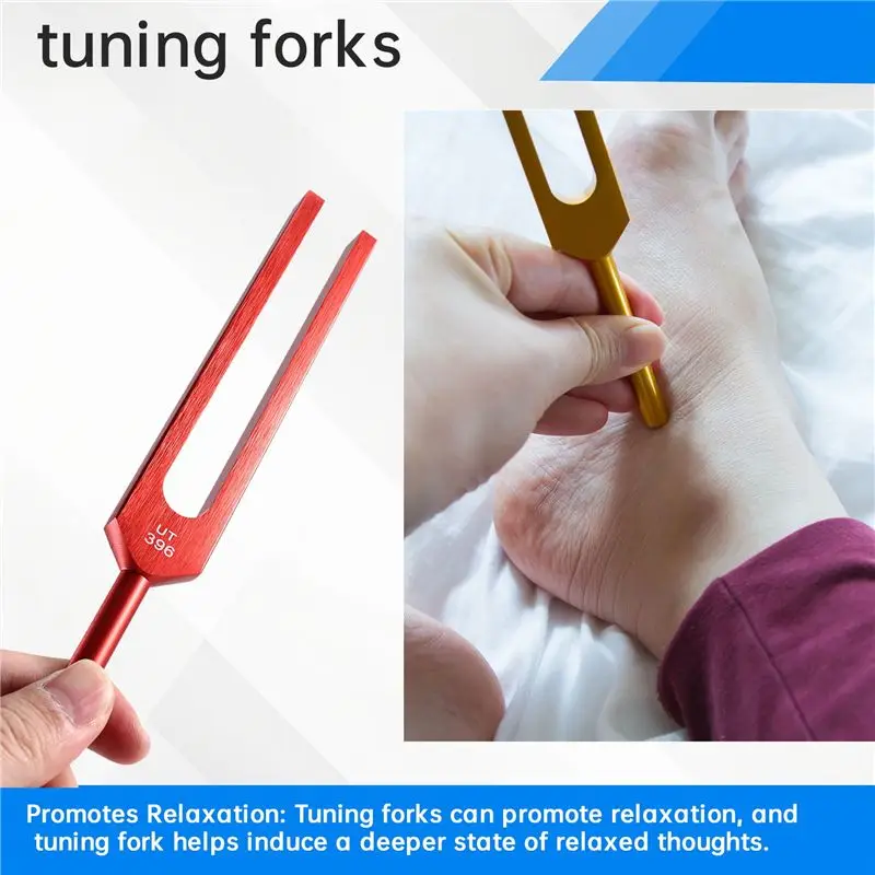 AEE2-Tuning Forks Chakra Set, 174Hz/285Hz/396Hz/417Hz/528Hz/639Hz/741Hz/852Hz/963Hz,For Healing Chakra,Sound Therap
