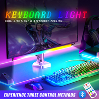 Rgbic Under Monitor Light Bar Gaming Ambient Lamp App Timing Switch 5v 40 Key Remote Control Keyboard Light