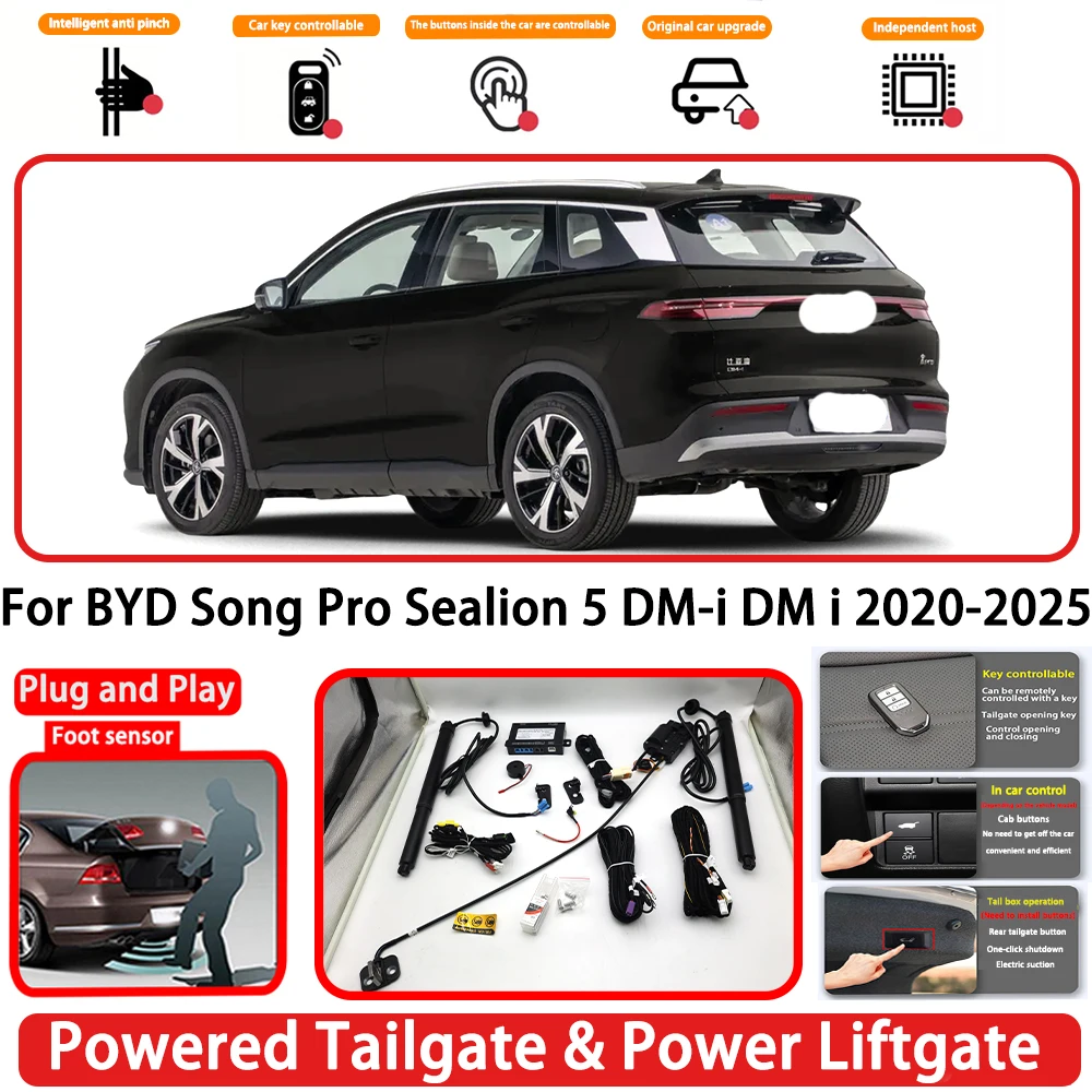 for BYD Song Pro Sealion 5 DM-i DM i 2020-2025 OEM Plug and Play Auto Powered Tailgate Power Liftgate Rear Trunk Opener System