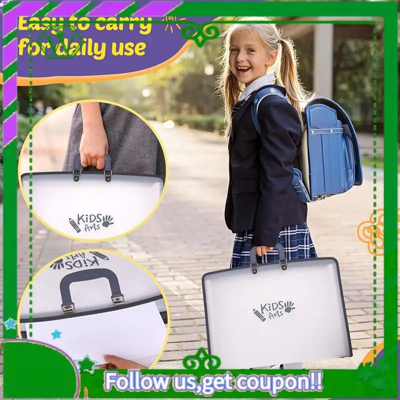 信頼性の高いアートポートフォリオバッグ収納本ポスター収納袋ジッパーとハンドル付きアートポートフォリオフォルダーポスター、ペイント用