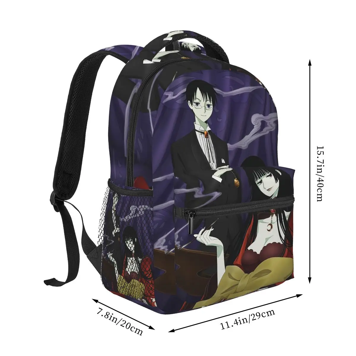 Comic XxxHOLiC Yuko And Watanuki Student Backpack School Bag Hiking Travel Daypack for Men Women Fashion Bookbag Shoulder Bags