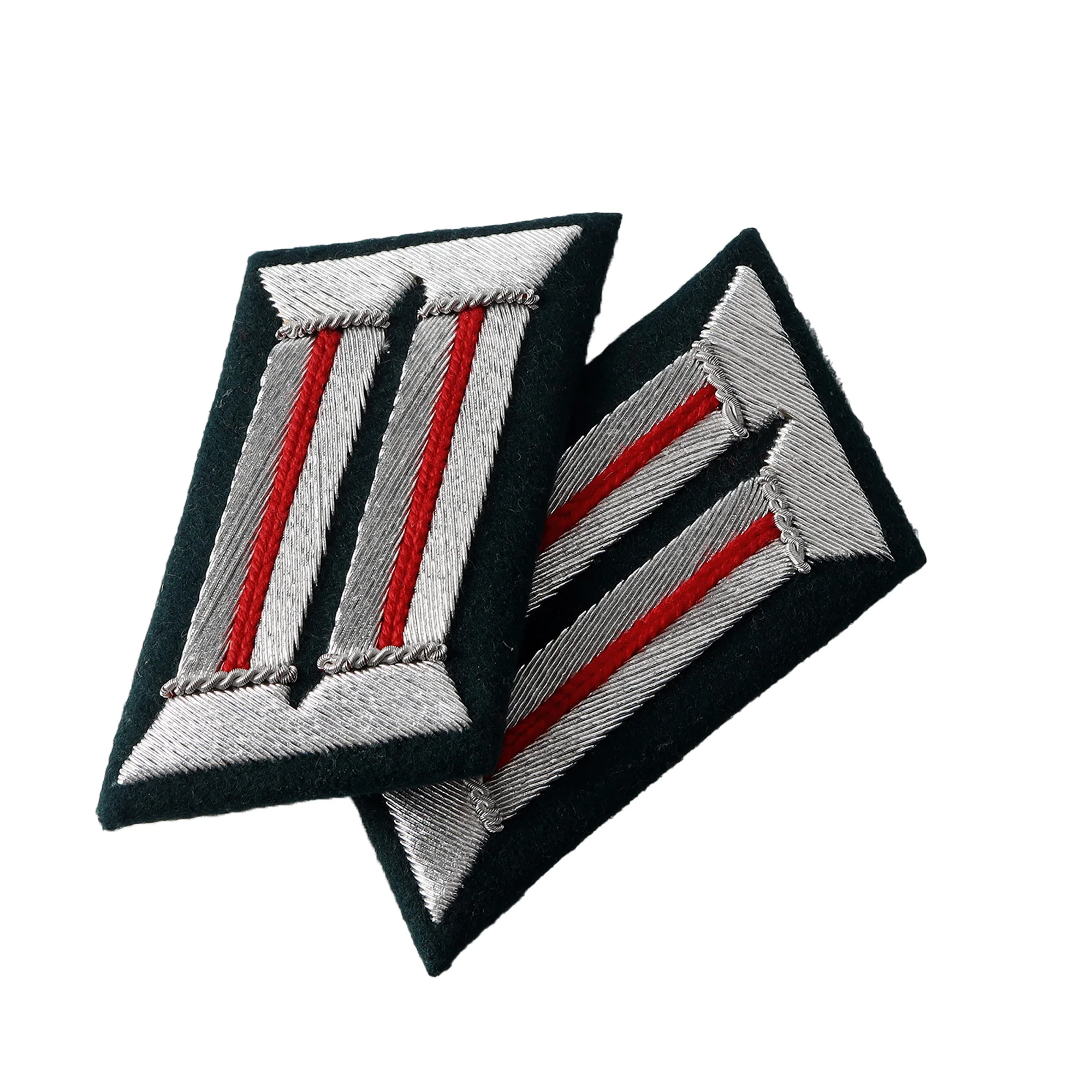 Вторая мировая война, Германия, военная форма, значок на воротнике, ручная вышивка, слитки, проволока, знаки отличия, кусок истории для косплея, костюм