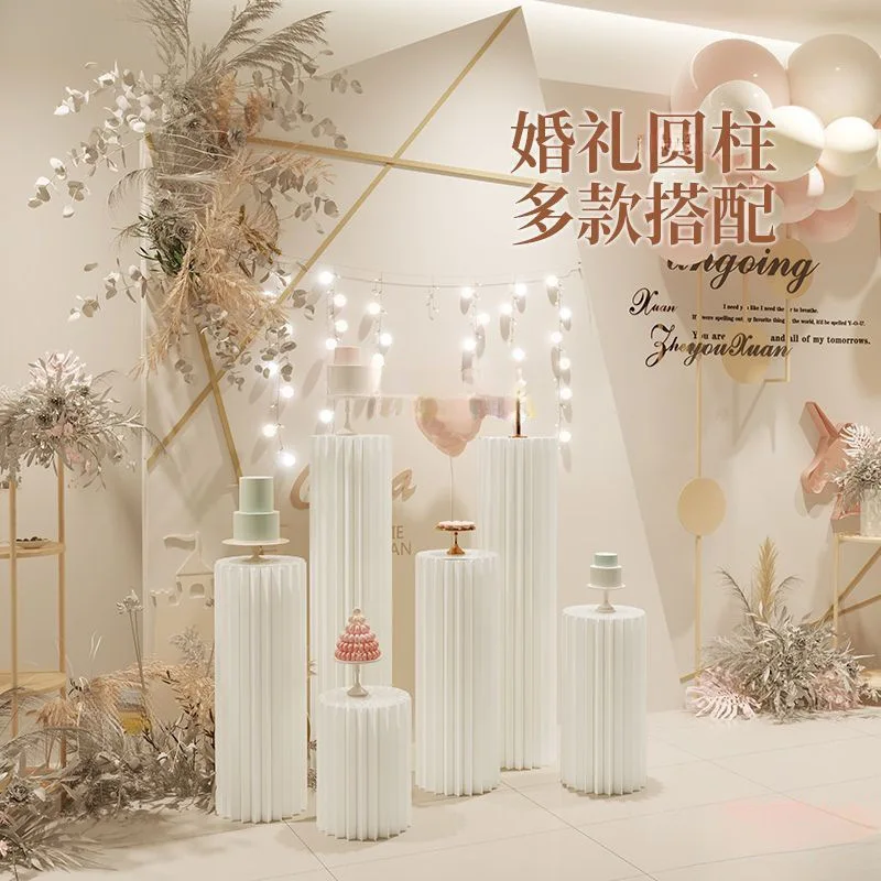 Customized Display Stand Multi-layer Display Rack Folding Island Exhibition Stand Wedding Guide Design Column Window Di