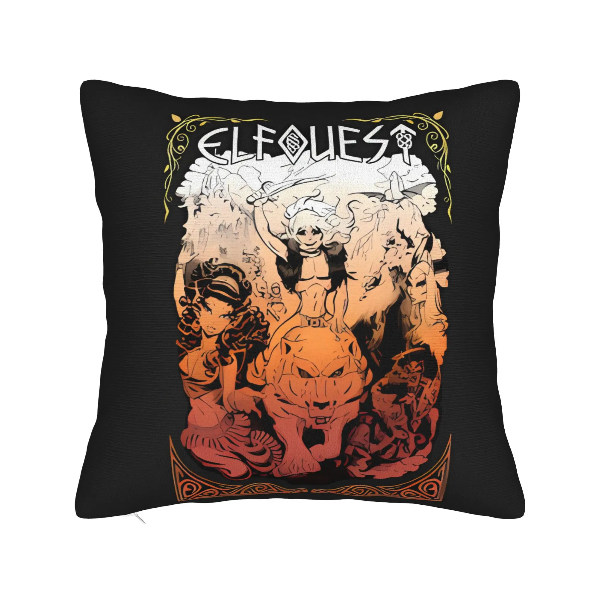 ElfQuest First Portfolio Pillow Case  Comfy Pillow Cover For Sofa Couch Bed Living Room Fashion Cushion Cover
