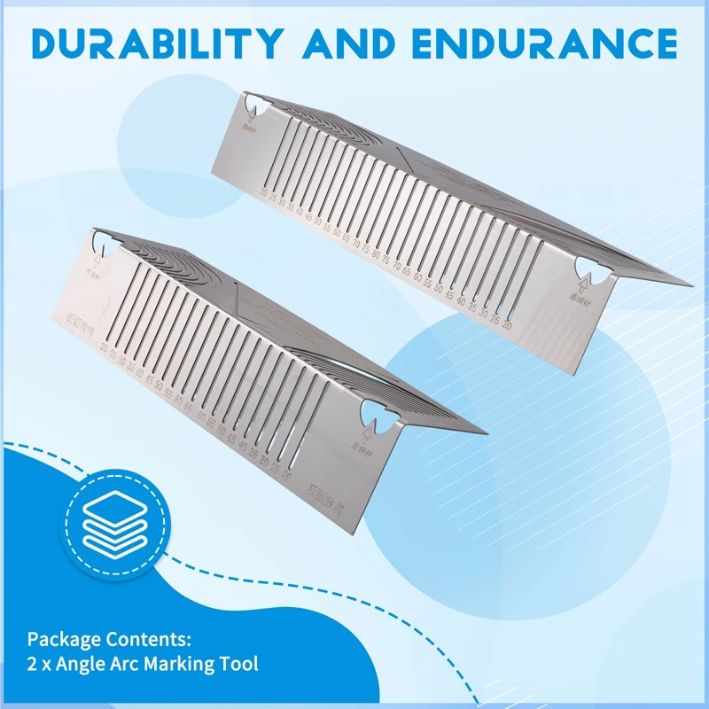 TOP Angle & Arc Marking Tool Square Steel Pipe Bend Steel Pipe Bend Marking Tool Welding Pipe Marking Welding Tool 2Pcs