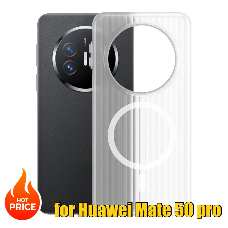 

for Huawei Mate 50 pro Corrugated Grating Magnetic Protective Case Mobile Phone