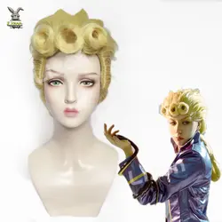 JOJO's Bizarre Adventure Golden Wind Giorno Giovanna Genderbend Cosplay Wig Men Women Golden Wig