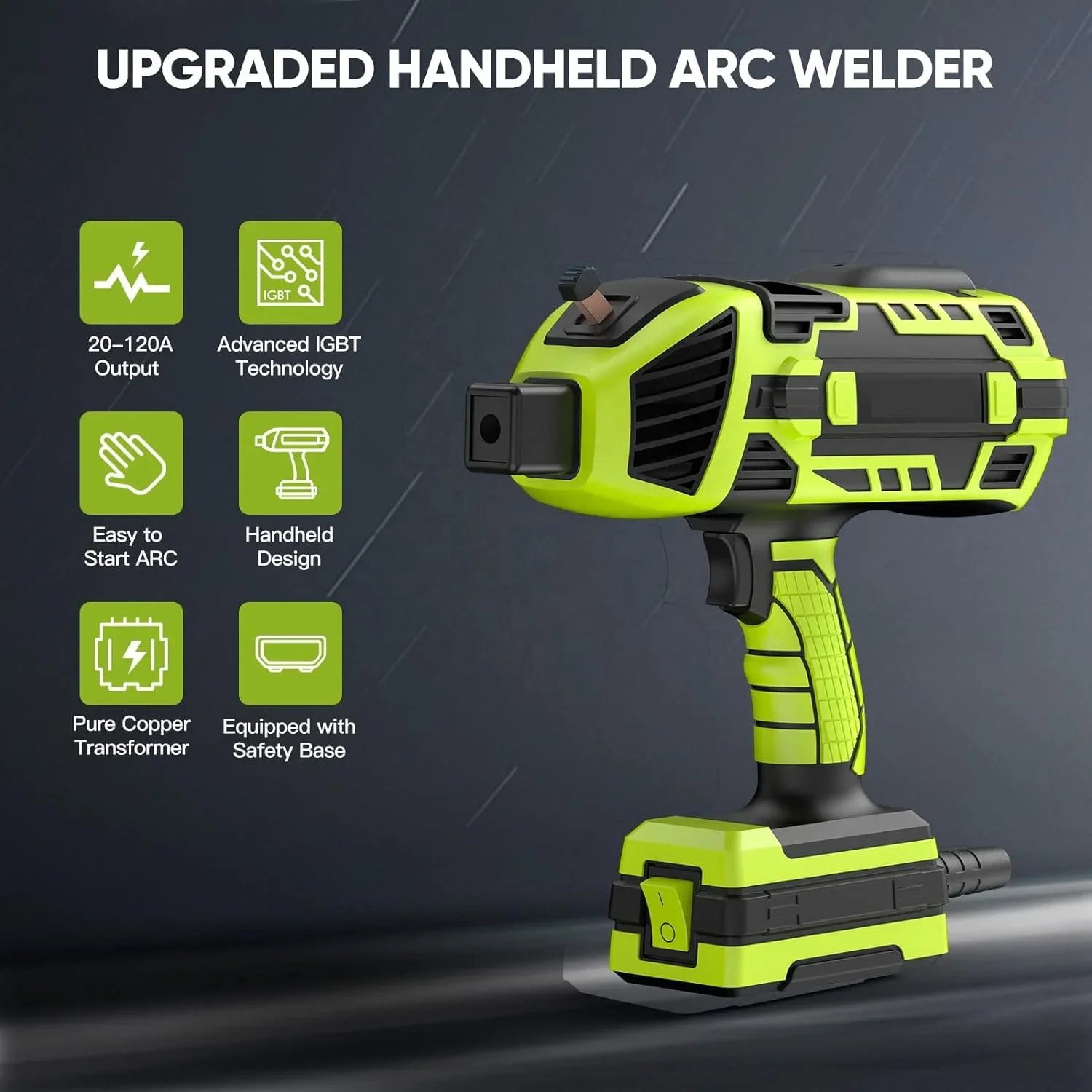 Handheld ARC Welder Gun With alligator clip power cable steel brush hand held  Portable Welding Machine