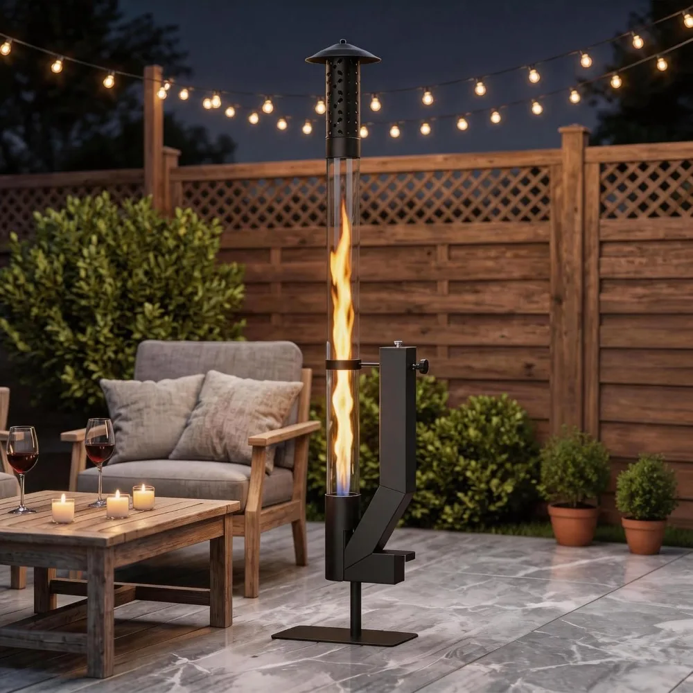 61.8 H Outdoor Wood Pellet Heater Smokeless Fire Pit