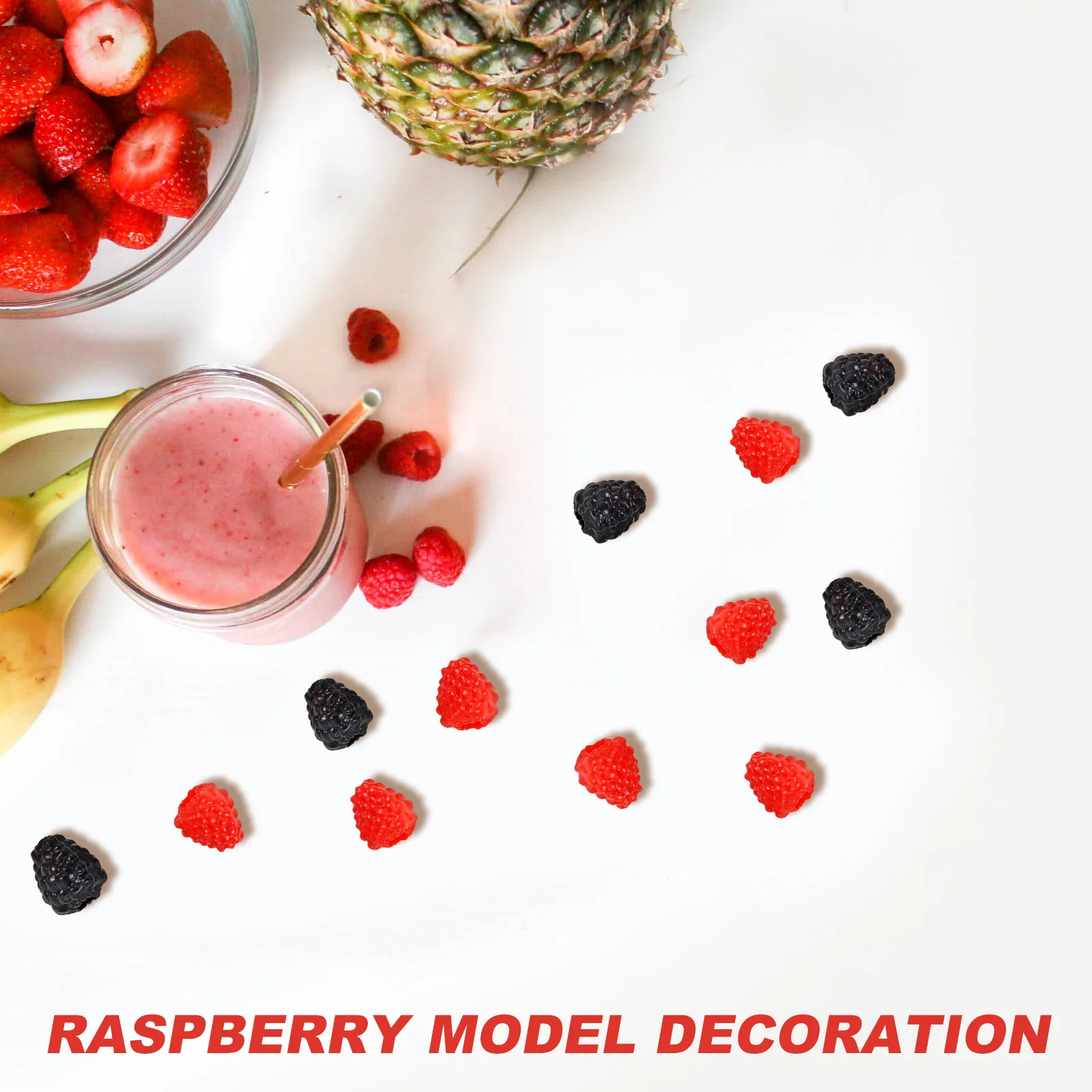 Display Fruit Models Home Decoration Ornaments Raspberries Photo Prop PVC Raspberry Toddler