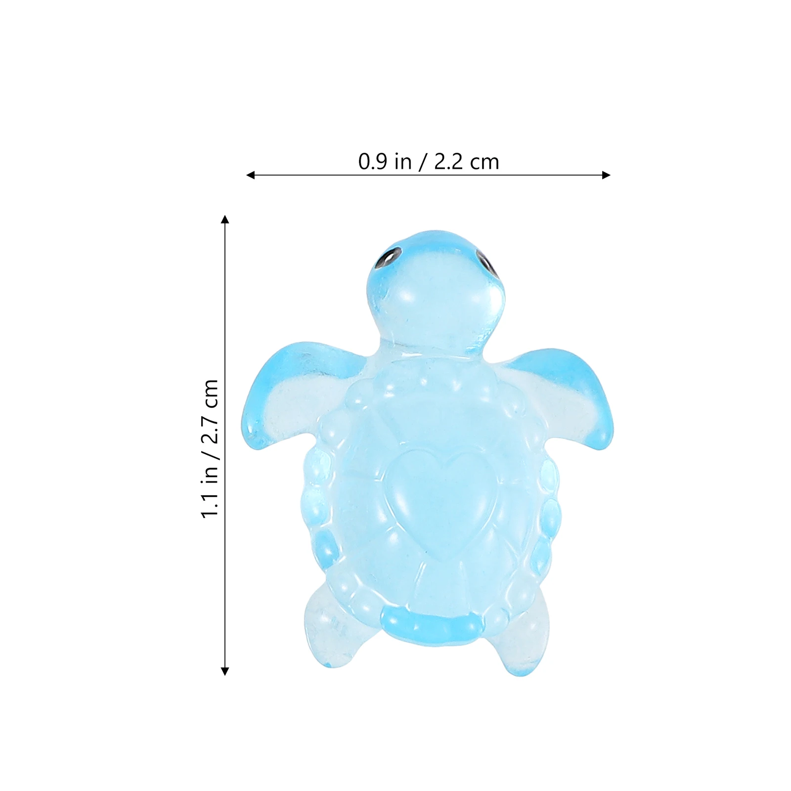 

12 pcs Glowing In The Dark Turtle Decoration Small Resin Turtle Ornaments For Fish Tank Home Desktop Micro Scene Decor