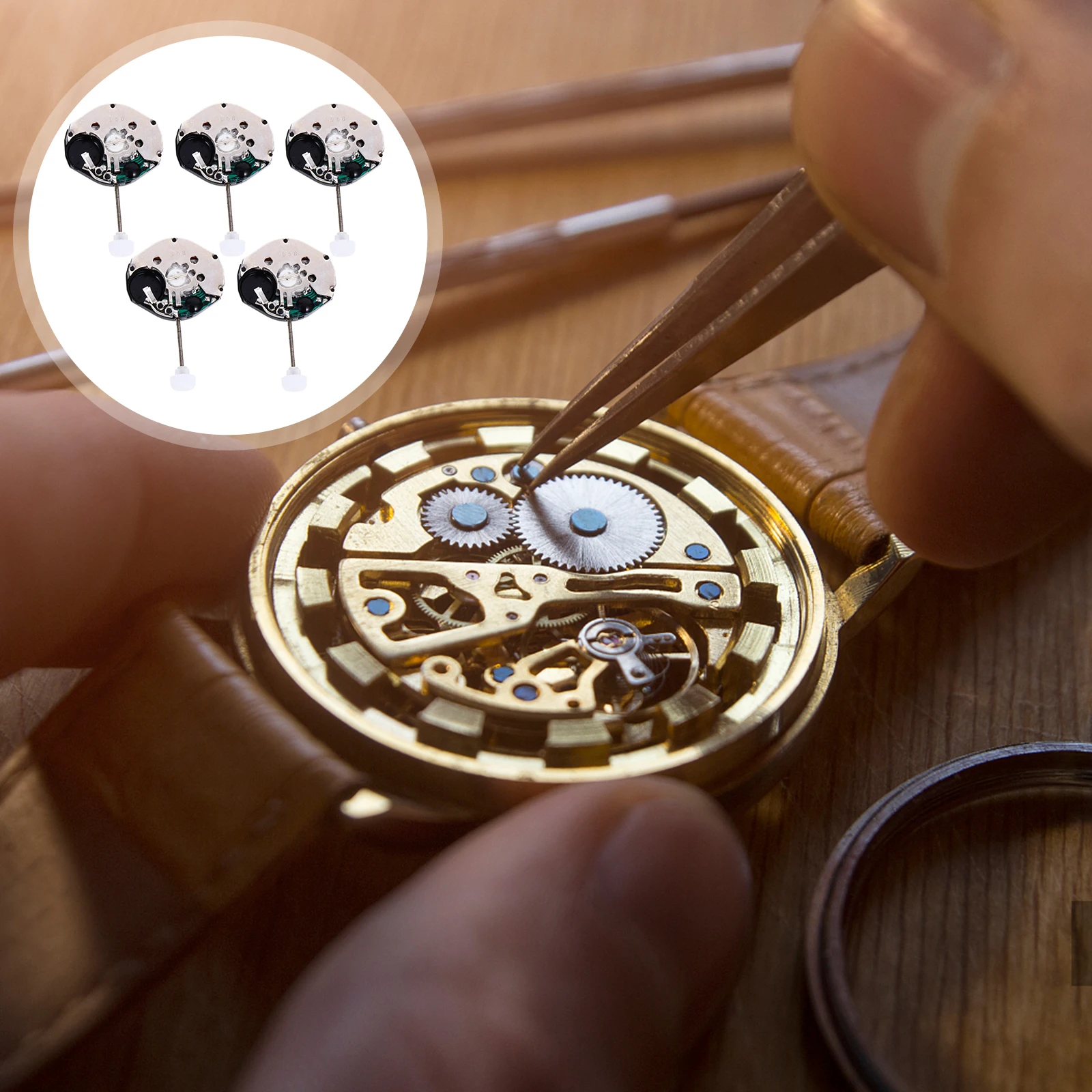 

5 Pcs Quartz Watch Movement Device Tool Making Parts Accessory Suite Replacement Spare