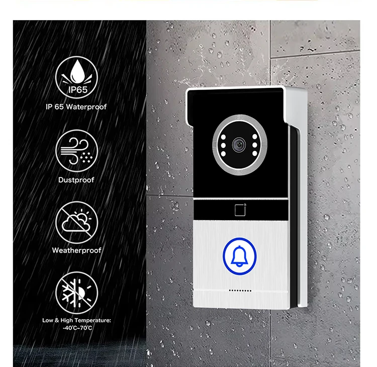 Easy to Install and Operate 1080P 7-inch Touch Screen Video Door Phone System with Hands-free Answering and Tuya App Control