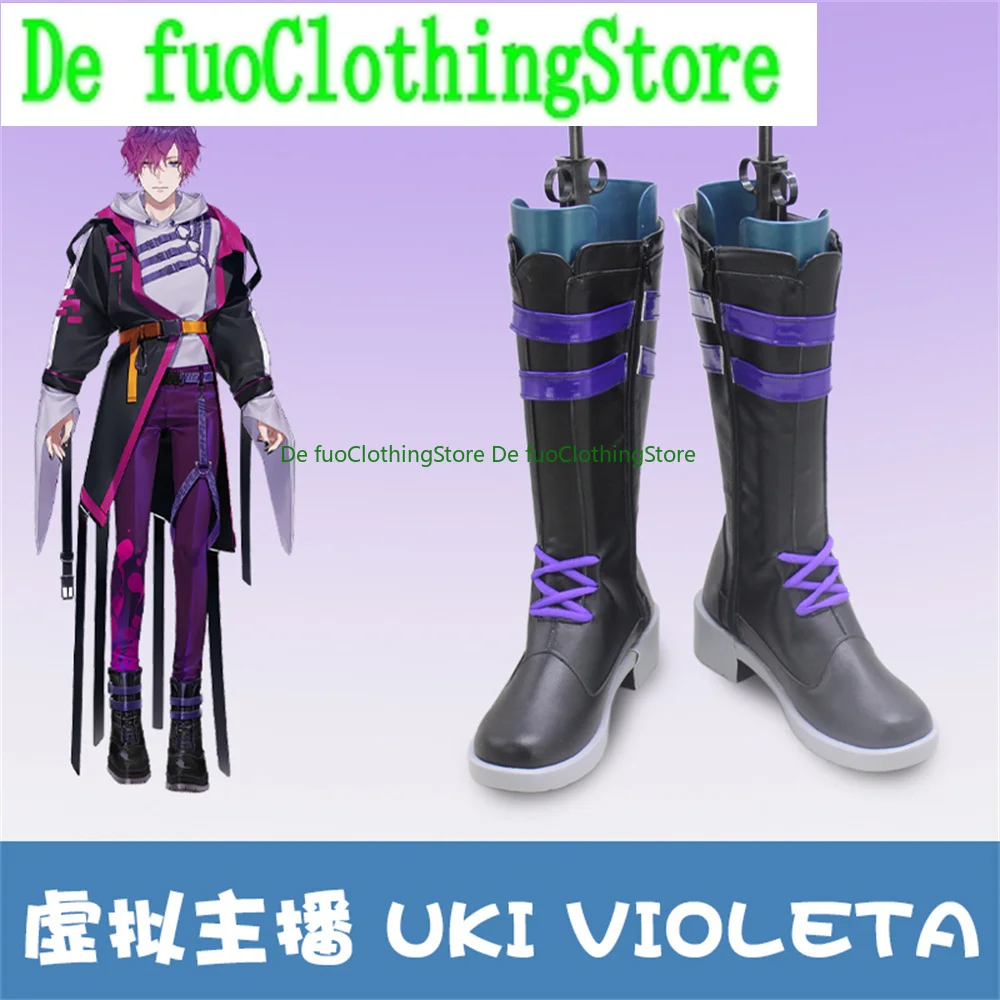 

Virtual YouTuber Vtuber hololive Uki Violeta Cosplay Shoes Boots Game Anime Halloween Christmas DefuoClothing Shoes Store